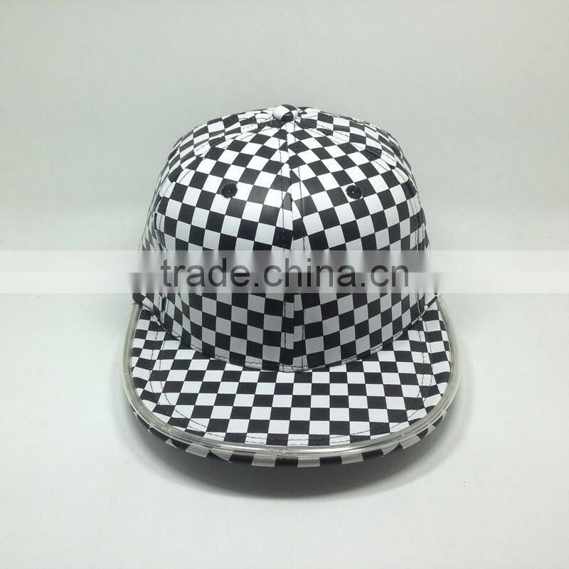 Damier Led Snapback Cap Flat And Short Brim Hip-Hop LED Cap