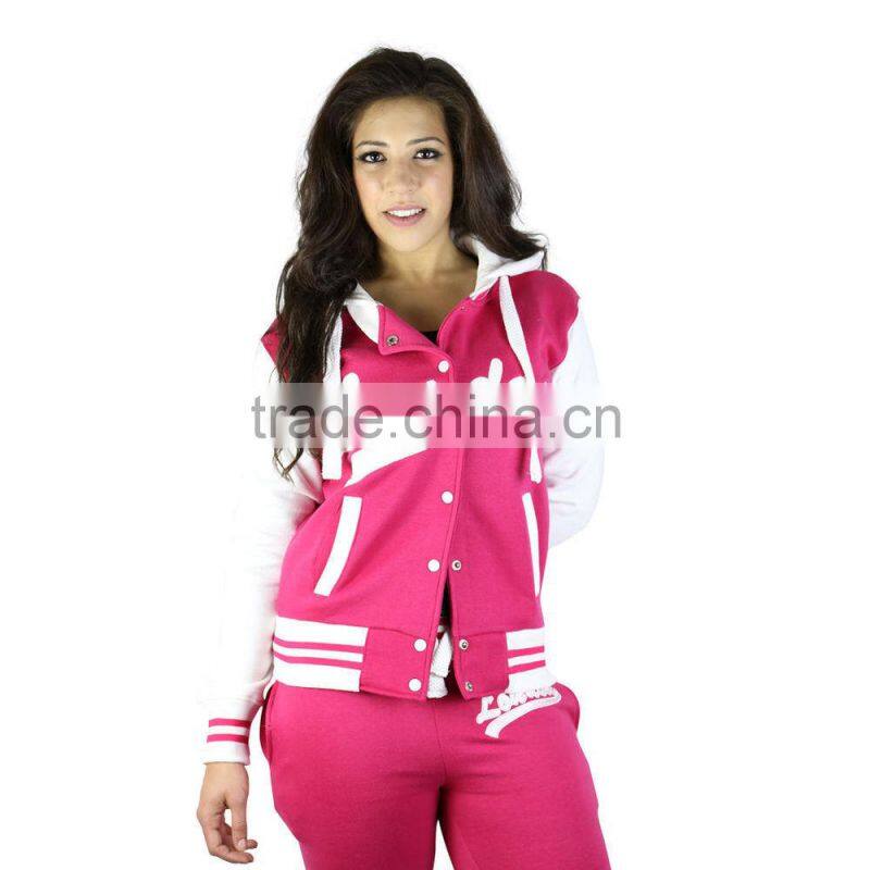New Womens Ladies Varsity Joggers Baseball soccer Tracksuit