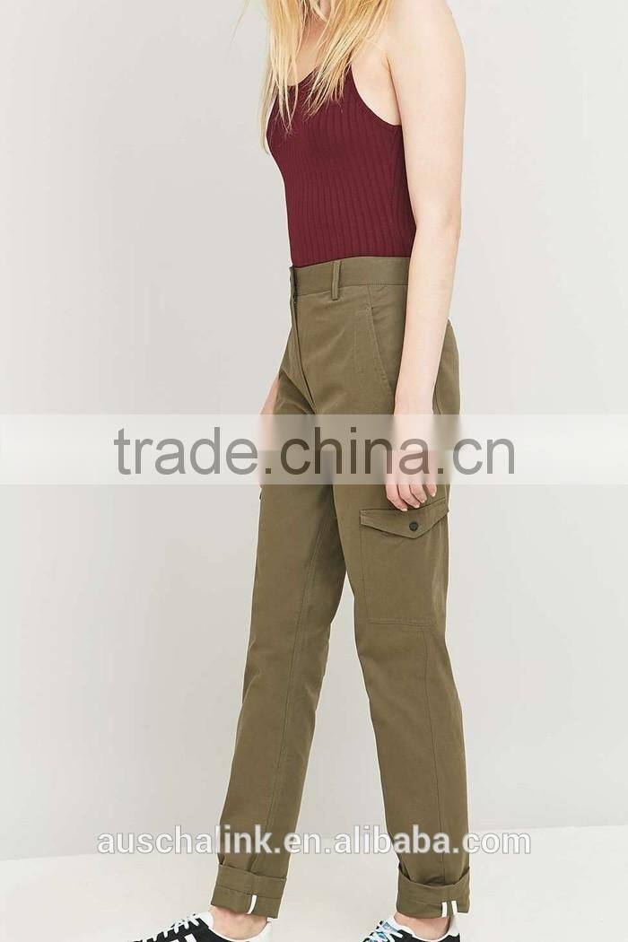 new arrival custom lady popular khaki funny cargo trousers