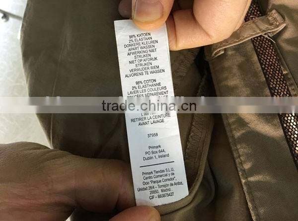 cheapest price 100%cotton pants goods in stock