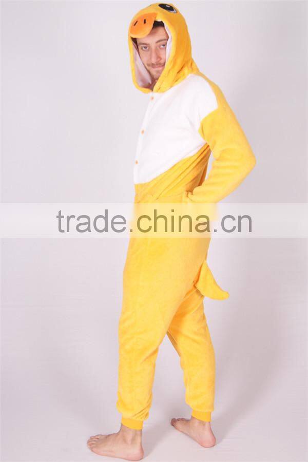Festival top quality wild style yellow donald duck adult mascot costume
