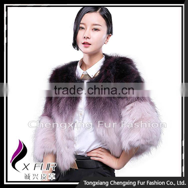 CX-G-A-01F Latest New Design Women Real Raccoon Fur Coat