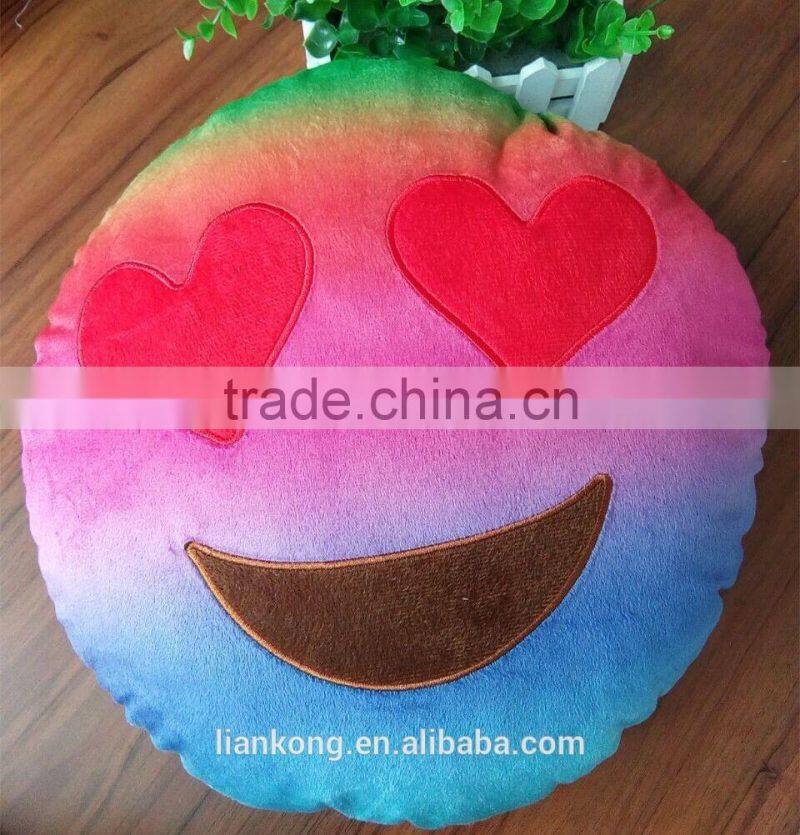 2016 new style hot selling iridescence emoticon plush whatsapp emoji pillow