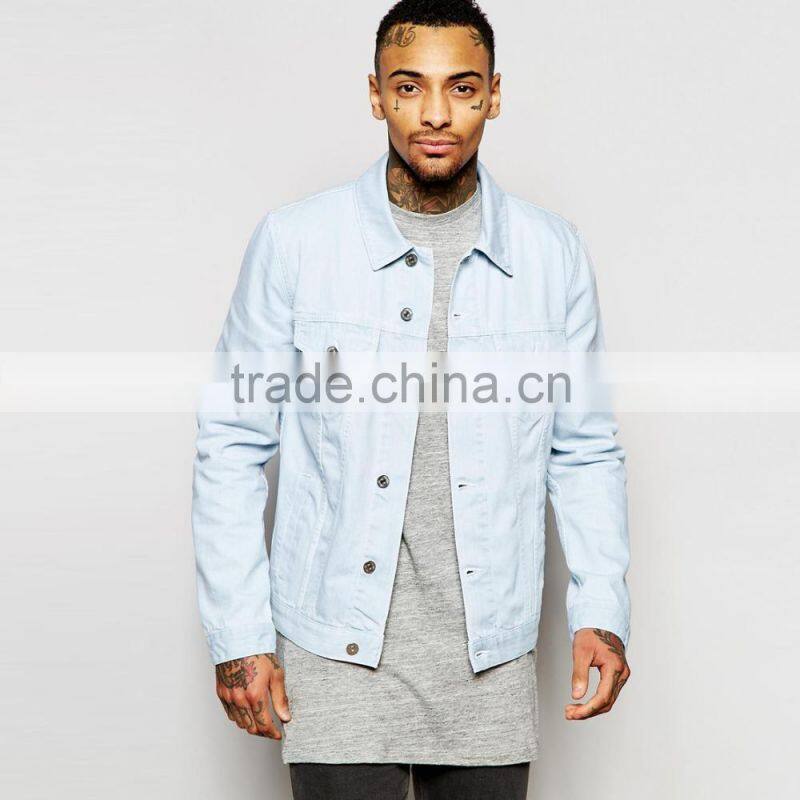 blue fashion custom logo fancy jacket for men in new model