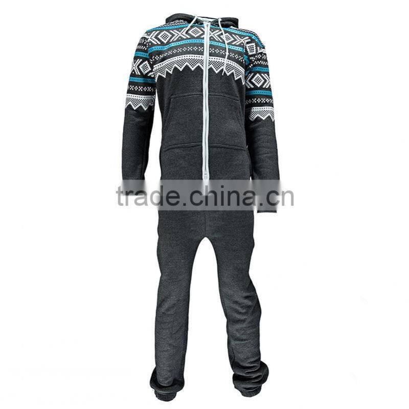 Cheap price ziped hooded super soft fleece polyester cheap men's onesie