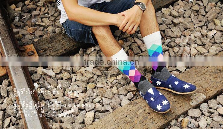 Men's happy socks/ cotton in tube socks cheap wholesale