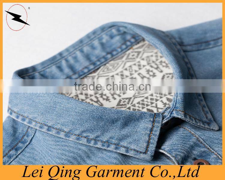 Newest men's denim shirt British style factory price,men's fashion shirt casual/dress shirts