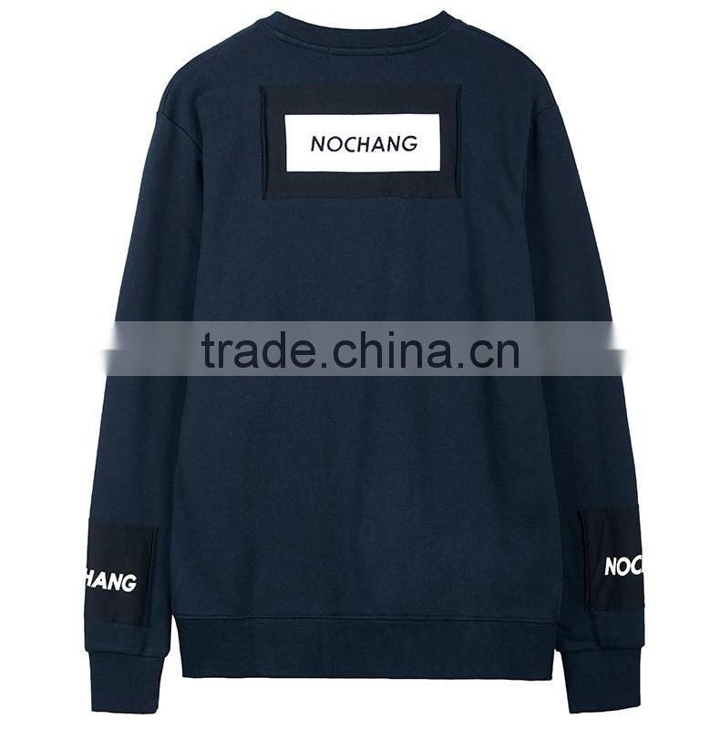 Wholesale Men's Fashion Hip Hop Clothing Custom Crew Neck Sweatshirt