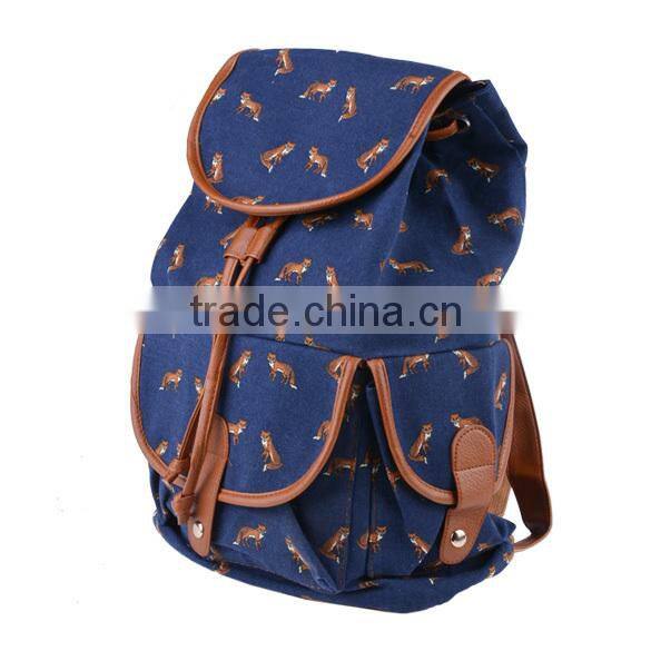 New Women Girl Canvas Rucksack Vintage Flower Backpack School Book Shoulder Bag SV004106#