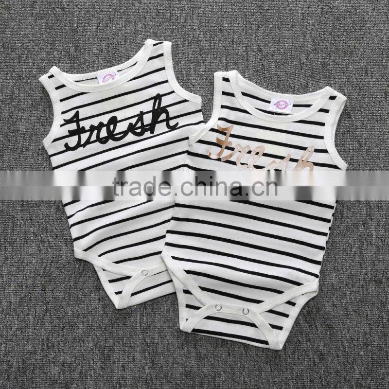 High Quality Baby Kids Online Clothing Store Plain Check White Rompers