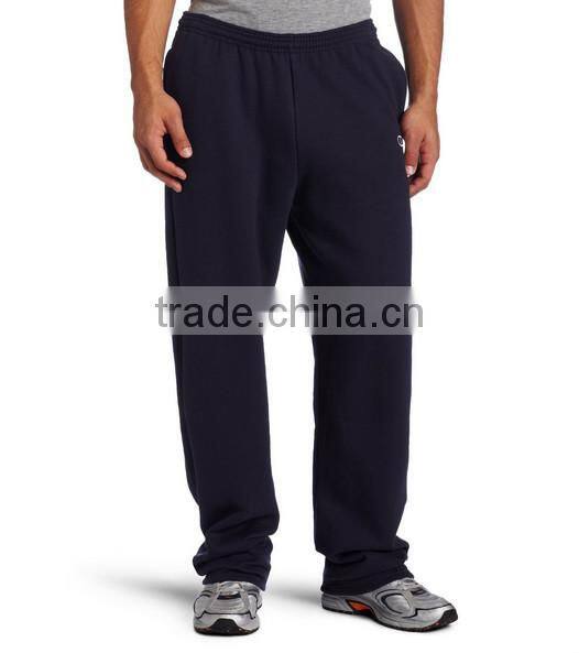 OEM bulking buy open bottom polyester/cotton yarn men jogger pants with pocket