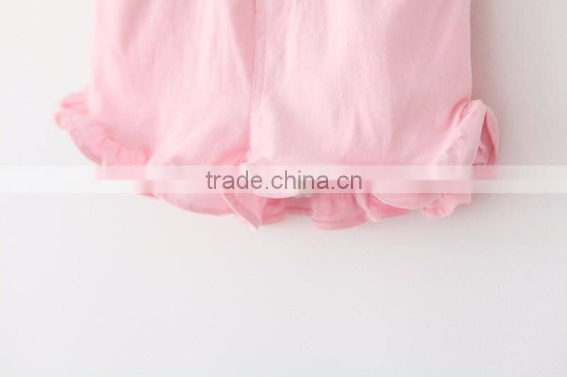 hot shorts girls ruffle leggings baby girls summer pants, solid color children flounced shorts