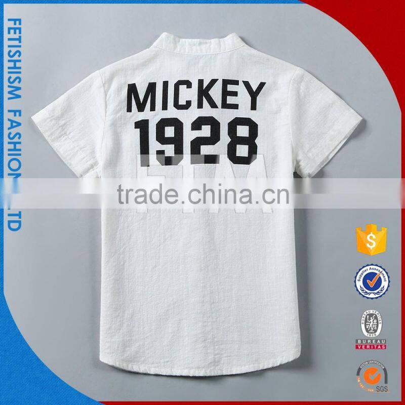 Popular cotton white t shirt kids