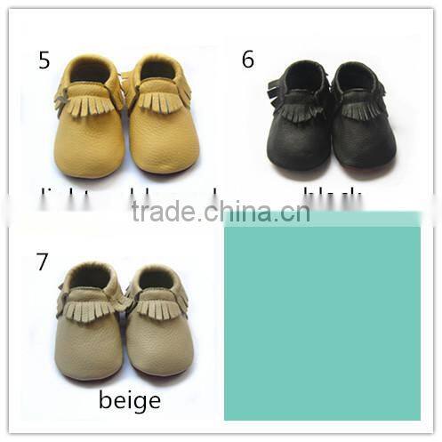 sell best handmade 7 colors rubber sole baby moccasins made in china baby shoes
