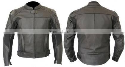 Leather motorbike jacket