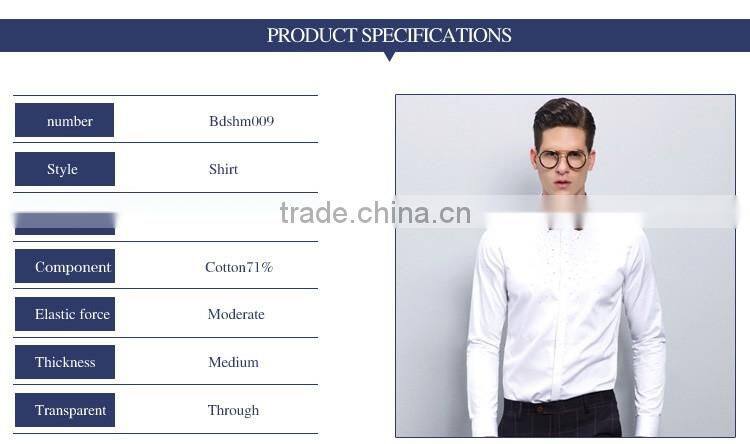 Top Quality White Dress Shirts Men Slim Fit