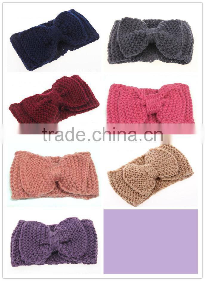 alibaba wholesale oversize knit headband with bow Winter Headband for women