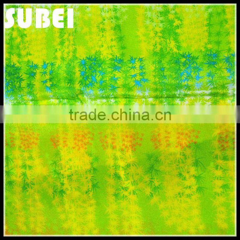 Hot sell 12MM Summer springtime bloomed anew pure silk CREPE DE-CHINE fabric,beautiful and good quality heavy crepe silk fabric