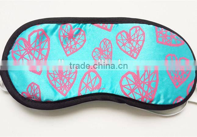 factory sale printing craft satin/polyester material funny sleep eye mask