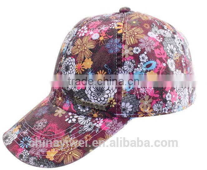 ethnic style print sports cap for women