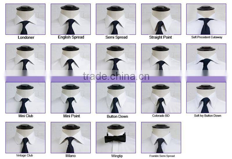 Classic boy's long sleeve two-button cuff contrast collar and cuff casual shirt