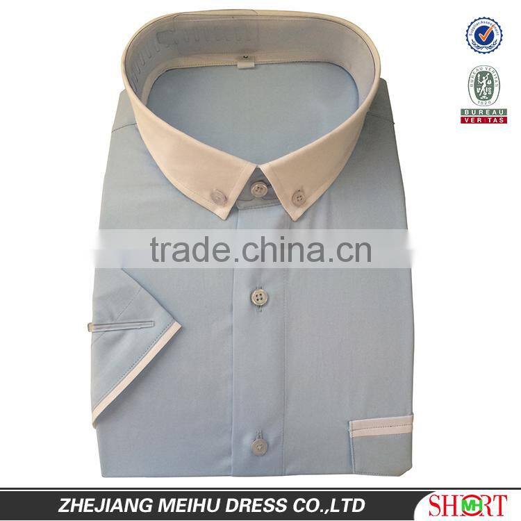 2016 Custom Men high quality short sleeve dress shirt