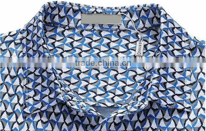 2016 men printed slim fit casual shirt