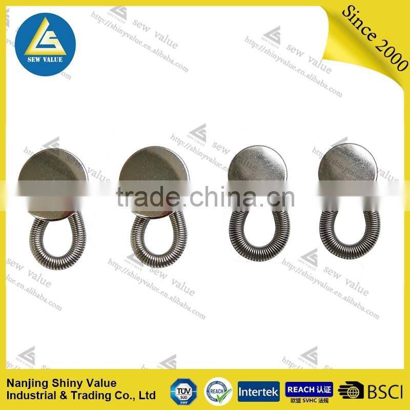 High tension metal collar extenders with elastic in the spring
