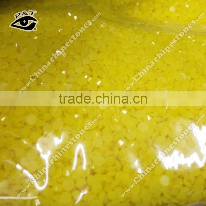 Hot fix Epoxy rhinestone resin crystal SS10 topaz yellow color