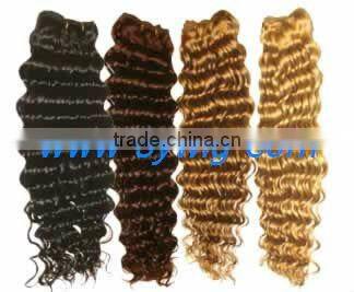 Short curly weave hair extension/wholesale buy direct from china weft hair extension