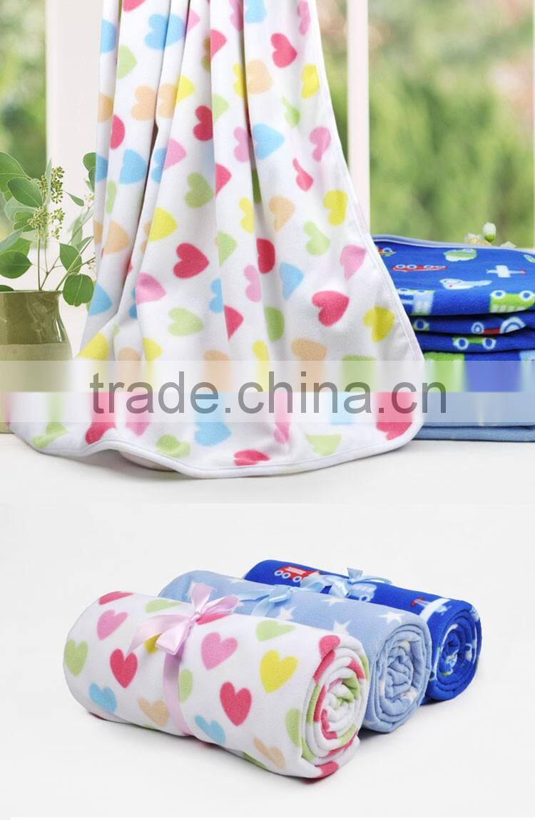 Knitting Foldable Stitched Polar Fleece Plaid Blanket