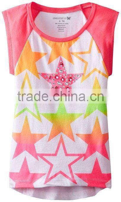 Woman fashion punk European style t-shirt screen printing