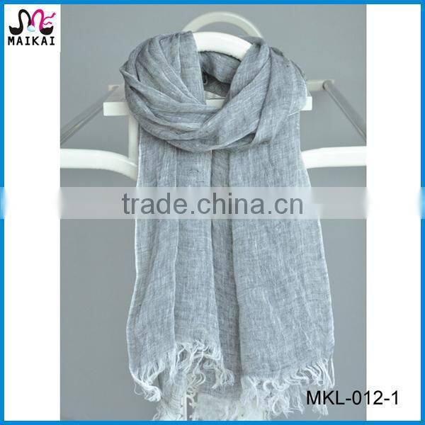 High quality lady's fashion linen cotton scarf manufacturer