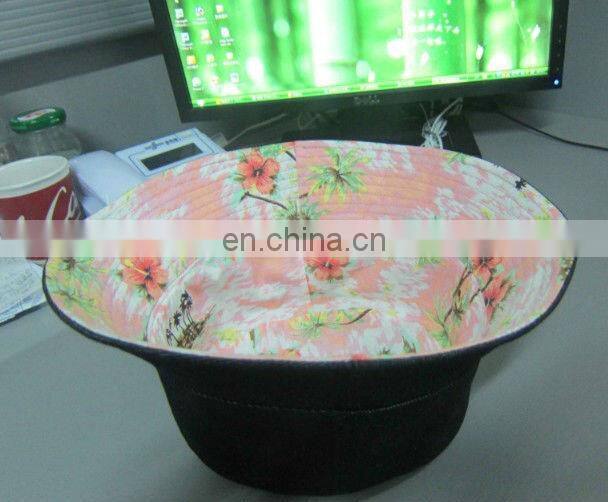 Custom Leather Strap Bucket Hat Denim Fabric