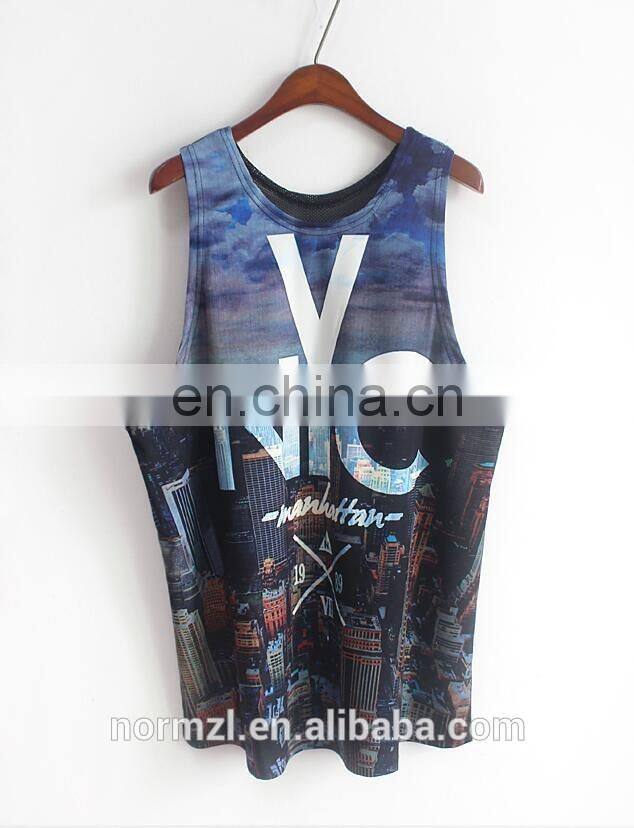 3D printed fashion style free custom your design tank top hot girls top sale 100%polyester tank top