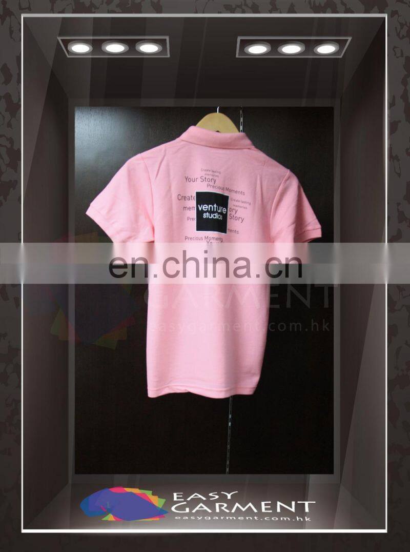 Custom Promotion with logo CVC Short Sleeves men Polo T Shirt