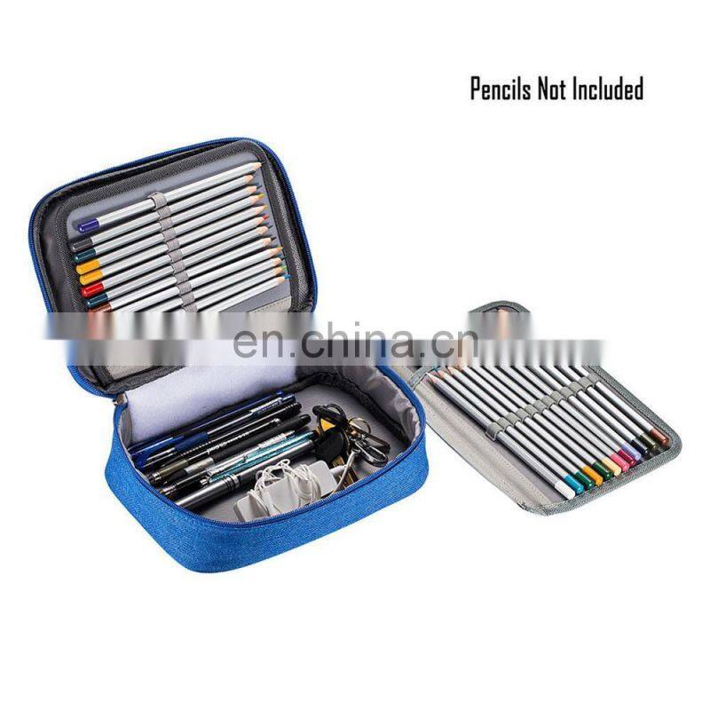 Large Capacity Pens Case Wrap Coloring Pencil Holder Organizer Stationary Bag Pencil Pouch