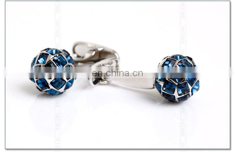 2014 New Blue Ball Gem Stone Cufflinks