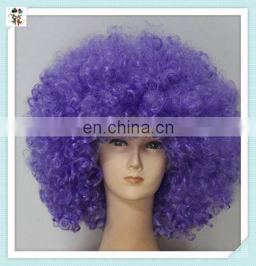 Cheap Colors Synthetic Party Sports Fan Big Curly Afro Wigs HPC-0014