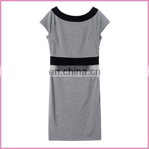 simple casual spandex cotton dress classic short sleeves dress factory hot sell cheap dress