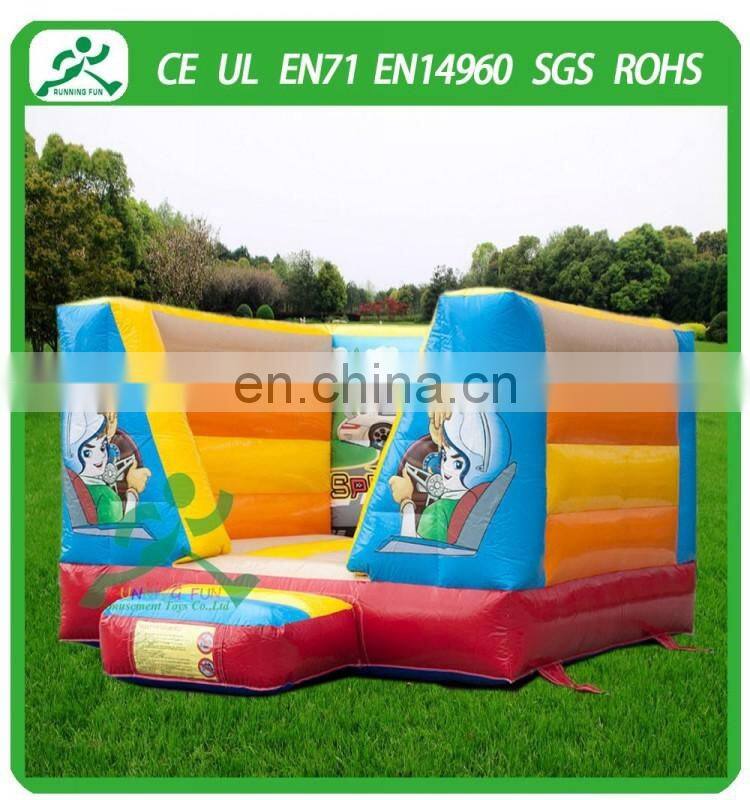 Indoor Mini Inflatable Auto Bouncy House With Roof