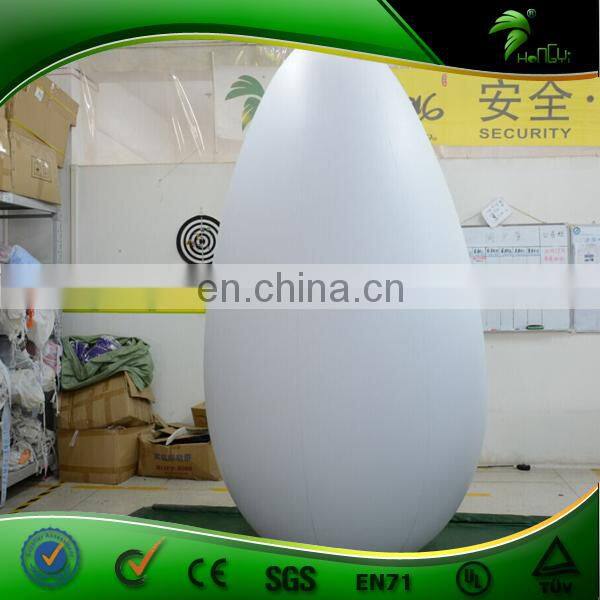 White Giant Inflatable Egg Shape Balloon Supermarket Promotion Decor Egg Inflatables PVC Easter Egg Cartoon with LED Lighting
