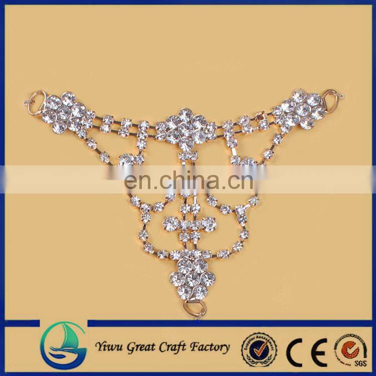 decoration metal and beads linked shoe chains