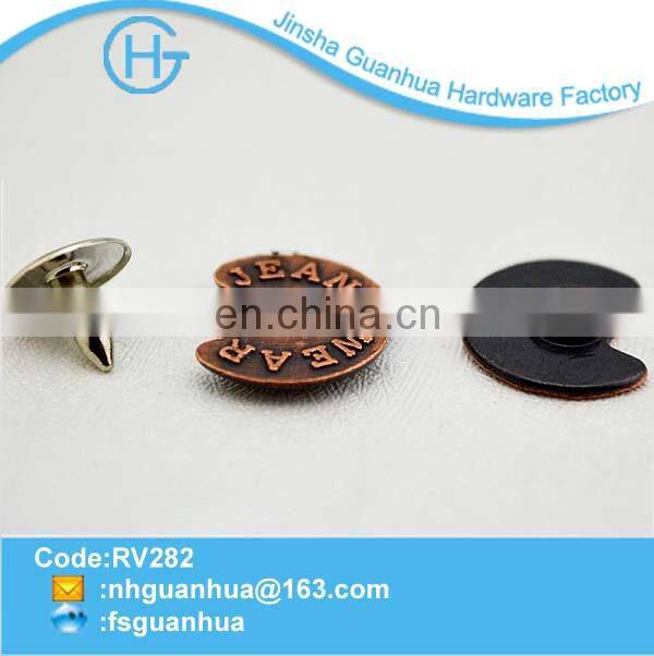 Hot sales fashion custom jeans button rivet