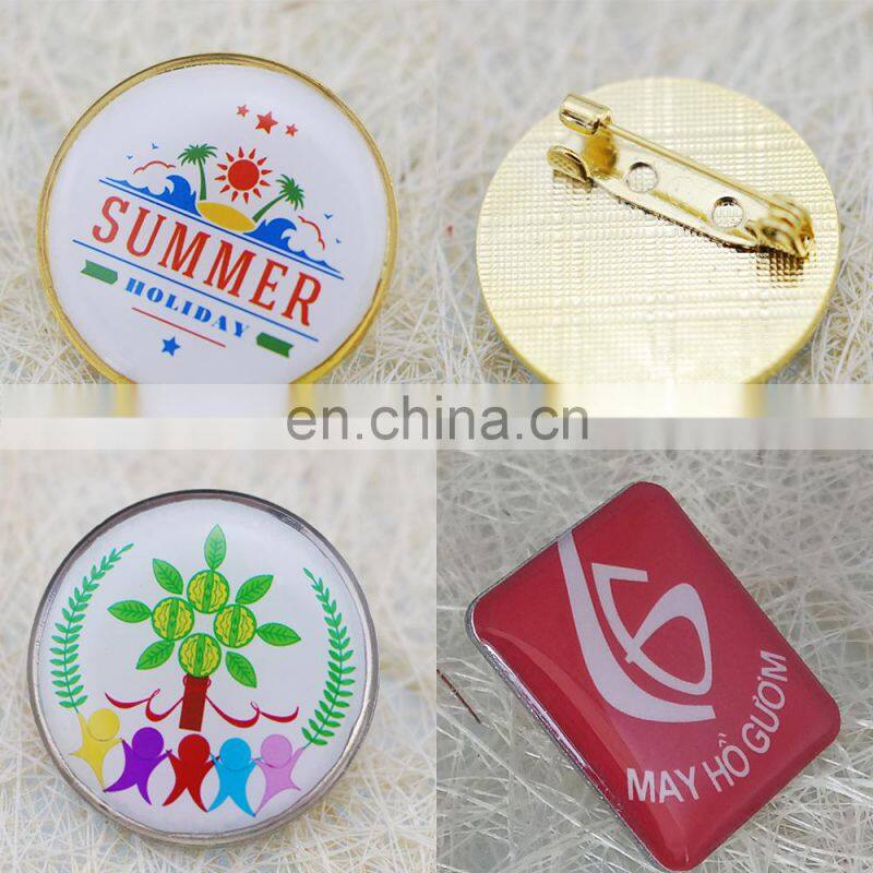 Cheap price promotion gift new design 25mm size round tin button badge pin badges