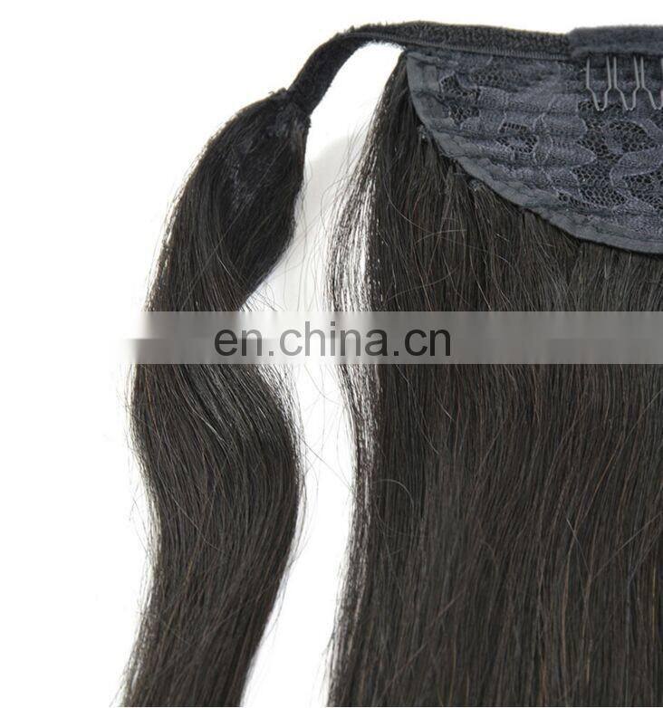 Professional Excellent Quality Brazilian Curly Afro Kinky Straight Hair Drawstring Ponytail For Black Women