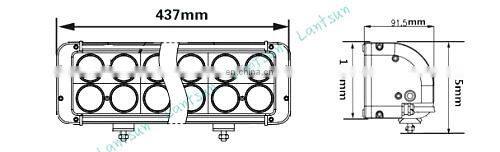 New cr ee 12v 4x4 atv double row led light bar high power car led lamp