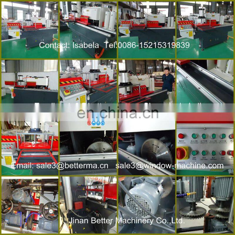 Aluminum and PVC profile window door end milling machine