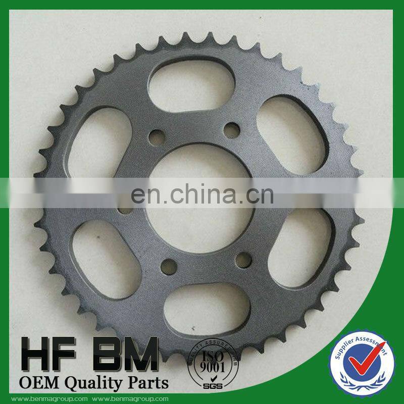 1045 Steel Bajaj Gear Galvanized Motorcycle Transmission Parts, Motor Bike Pinions 42T China Manufactory