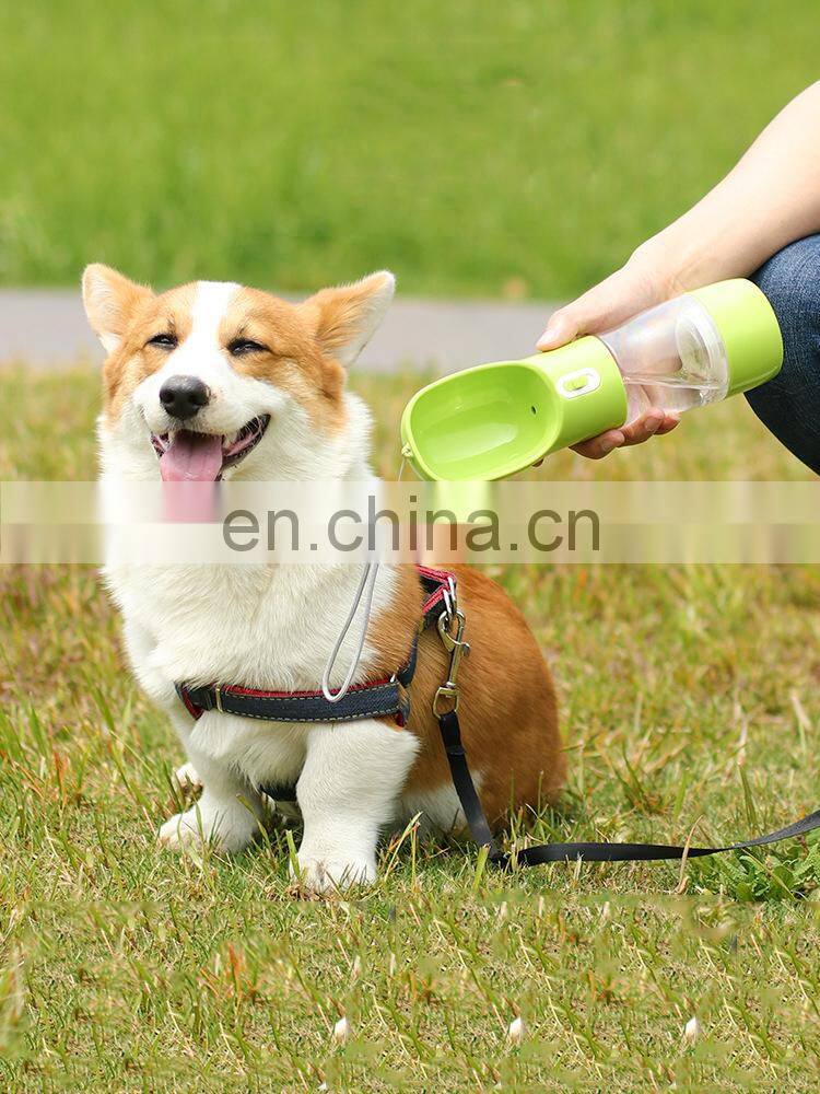 Wholesale Factory Manufacturer Custom Logo Plastic Travel Drink Feeder Portable Food Pet Dog Water Bottle